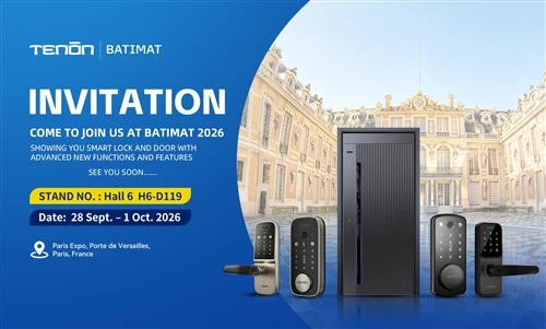 Tenon ще покаже иновациите на Smart Lock на BATIMAT 2026